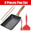 Tamagoyaki Japanese Omelette Pan Nonstick Egg Pan Skillet Rectangle Tamago Pan Small Egg Frying Pan with Cooking Tools