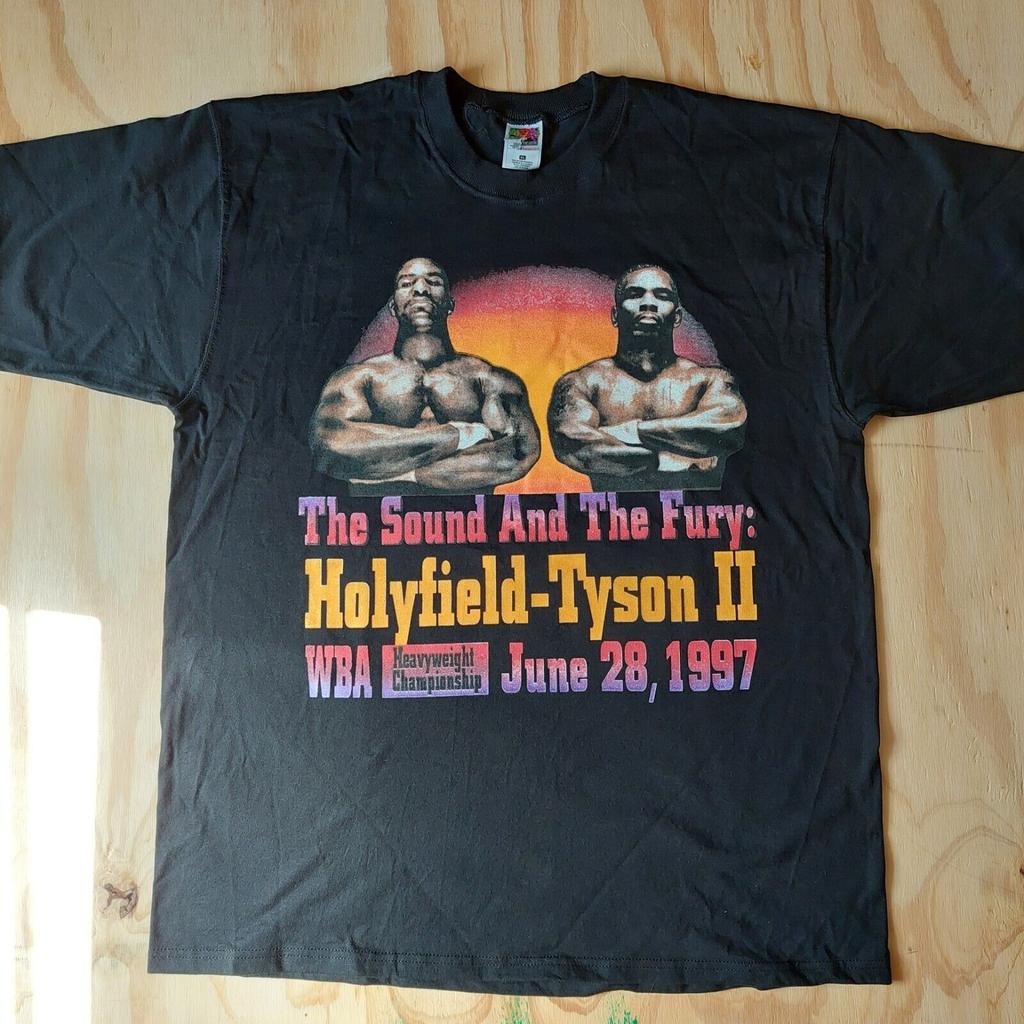 Vintage Style Iron Mike Tyson vs holyfield T-shirt champions boxing shirt