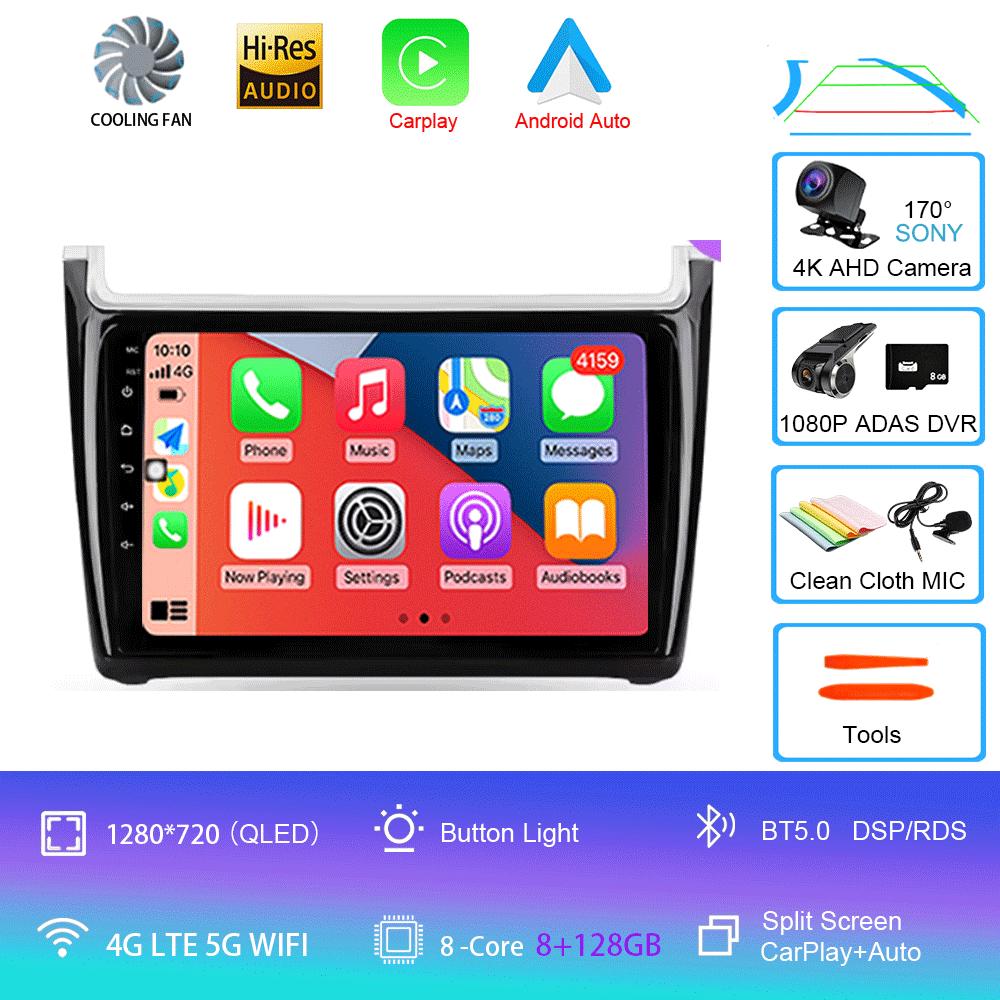 Android 14 для Volkswagen POLO 5 2008 - 2020 Автомобильный Радио Мультимедиа Видео Плеер Навигация Стерео GPS Нет 2din
