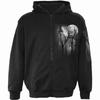 Spiral Direct Unisex Adult Forest Wolf Back Print Full Zip Hoodie