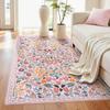 French Bohemian Floral Area Rugs Plants Anti-slip Floor Mat Carpet for Bedroom Kitchen Living Room Indoor Entrance Doormat Gifts
