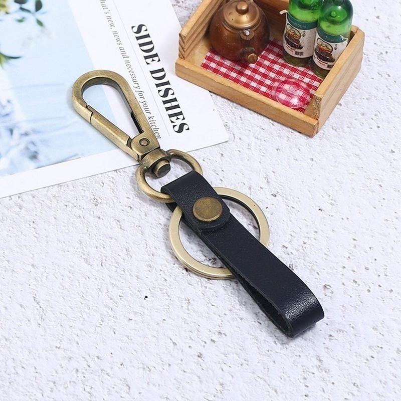 Leather Belt Keychain Holder Key Buckle Clip Loop Keyring
