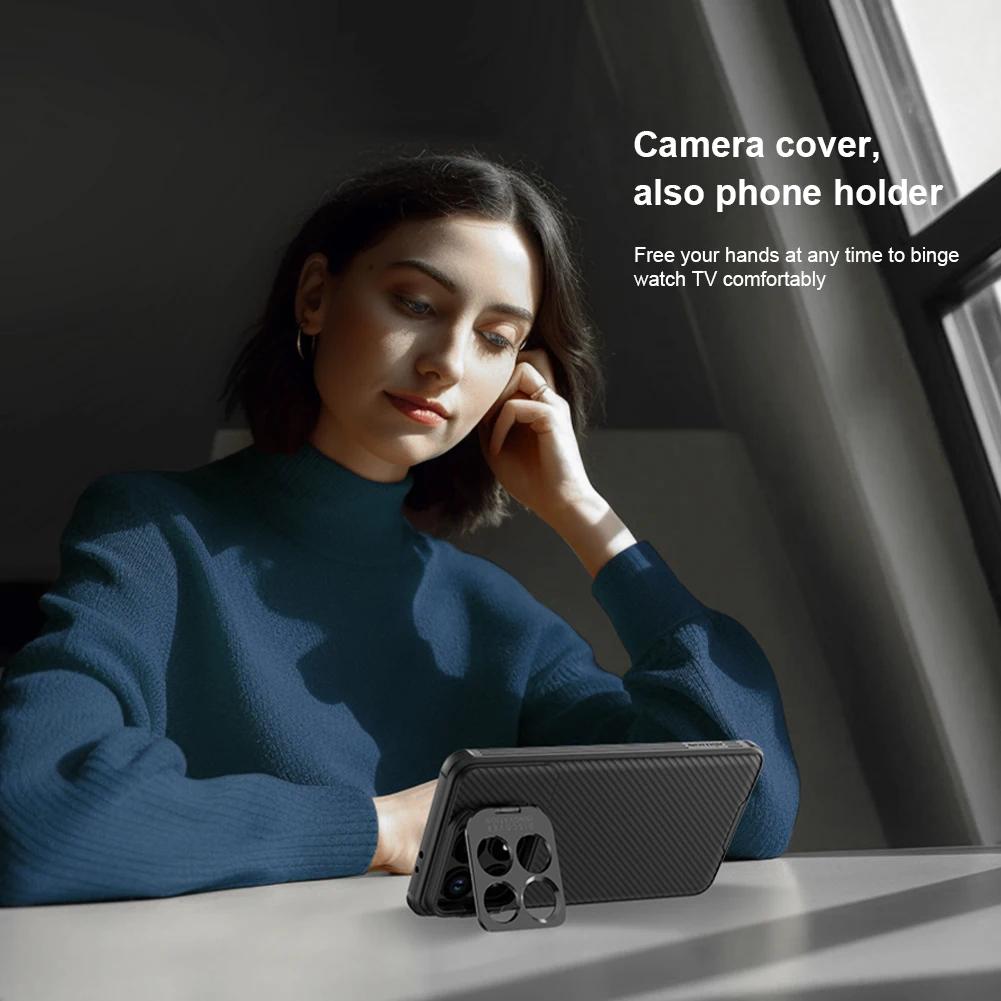 Чехол Nillkin For Xiaomi Poco F6 Pro 5G Camshield Prop с подставкой-камерой, чехлы, точное отверстие для объектива, 360-градусная защита, жесткая крышка