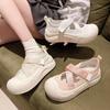 Platform Ballet Mary Jane Sandals Women's Outerwear 2025 Spring New Big Head Ugly Cute Shoes Sports Student Hole Shoes