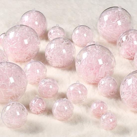 Yousheng Clear Fillable Ball Ornaments Plastic Transparent Shatterproof Hanging Ball Decoration for DIY Crafts Christmas Wedding Decor