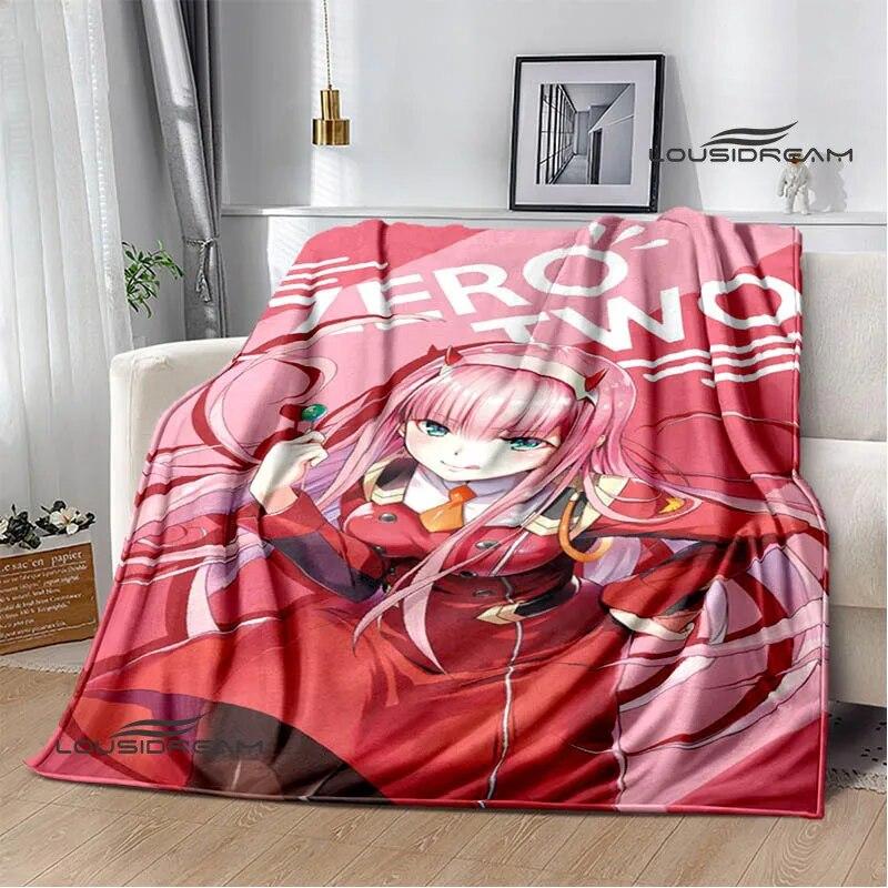 Одеяло «ДАРЛИНГ во Франксе» с героями мультфильмов, фланелевое теплое одеяло, мягкое и удобное одеяло, одеяло для пикника, подкладка для кровати, подарок на день рождения