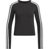 Adidas Sports Casual Long Sleeve T-Shirt Women Tops Black Han-Jade-White JN0755