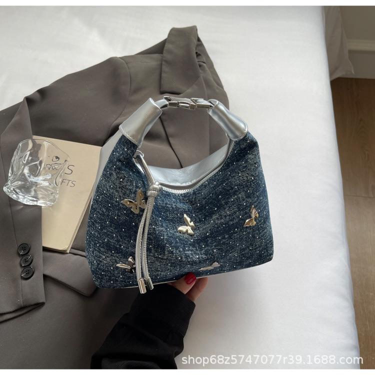 Foreign Niche Design Butterfly Hand-held Dumpling Bag Women's 2025 New Simple Fashion Versatile Shoulder Crossbody Bag