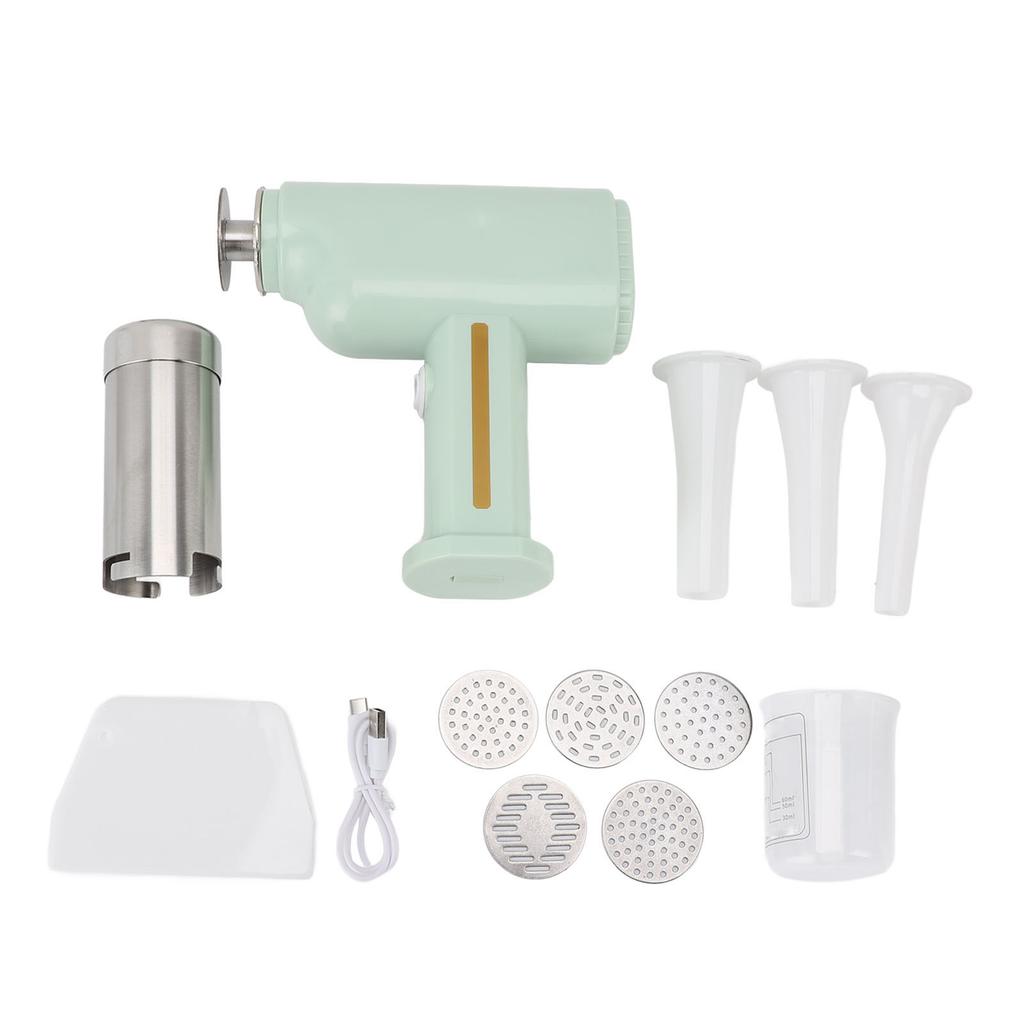 Ручная электрическая паста-машина Беспроводная паста-машина Лапшерезка Автоматическая Домашняя Спагетти Рамен Насадка для приготовления сосисок