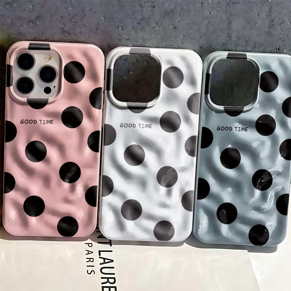 Чехол для телефона «Волна удачи» с точками для iPhone 17 Air 16 15 14 Pro 13 12 11 Pro Max 16 Plus Ударопрочный силиконовый чехол