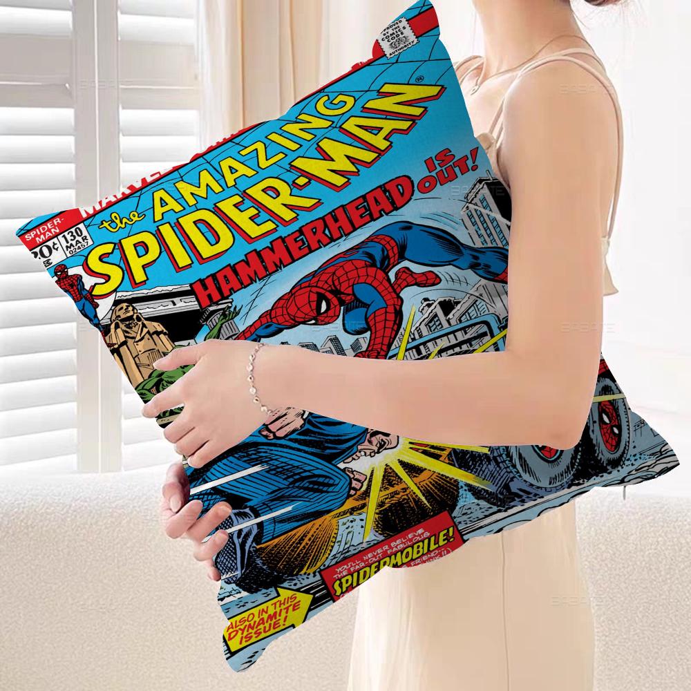 S-Spider-Man Superhero Classic Movie Pillow Cover Sofa Cushion Cover Home Room Decoration Children Gift