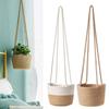 Хлопковая веревка, подвесной горшок для растений, тканая корзина, домашний цветочный горшок, домашний декор стены