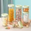 Герметичная стеклянная банка Прозрачные стеклянные банки для хранения Новый контейнер для конфет для закусок