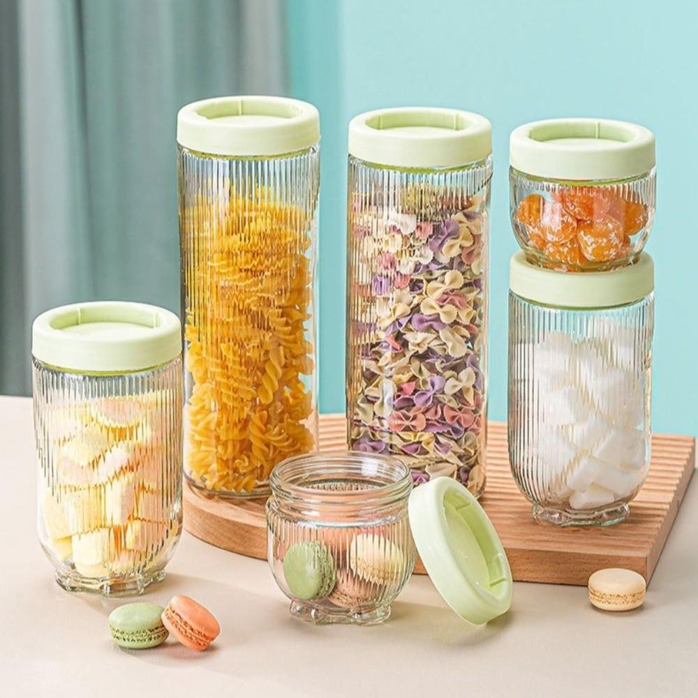 Герметичная стеклянная банка Прозрачные стеклянные банки для хранения Новый контейнер для конфет для закусок