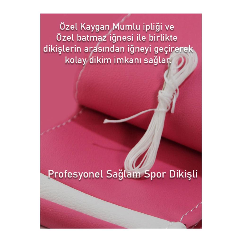 Citroen Berlingo Pink Leather White Ring Stitched Steering Wheel Cover Modern