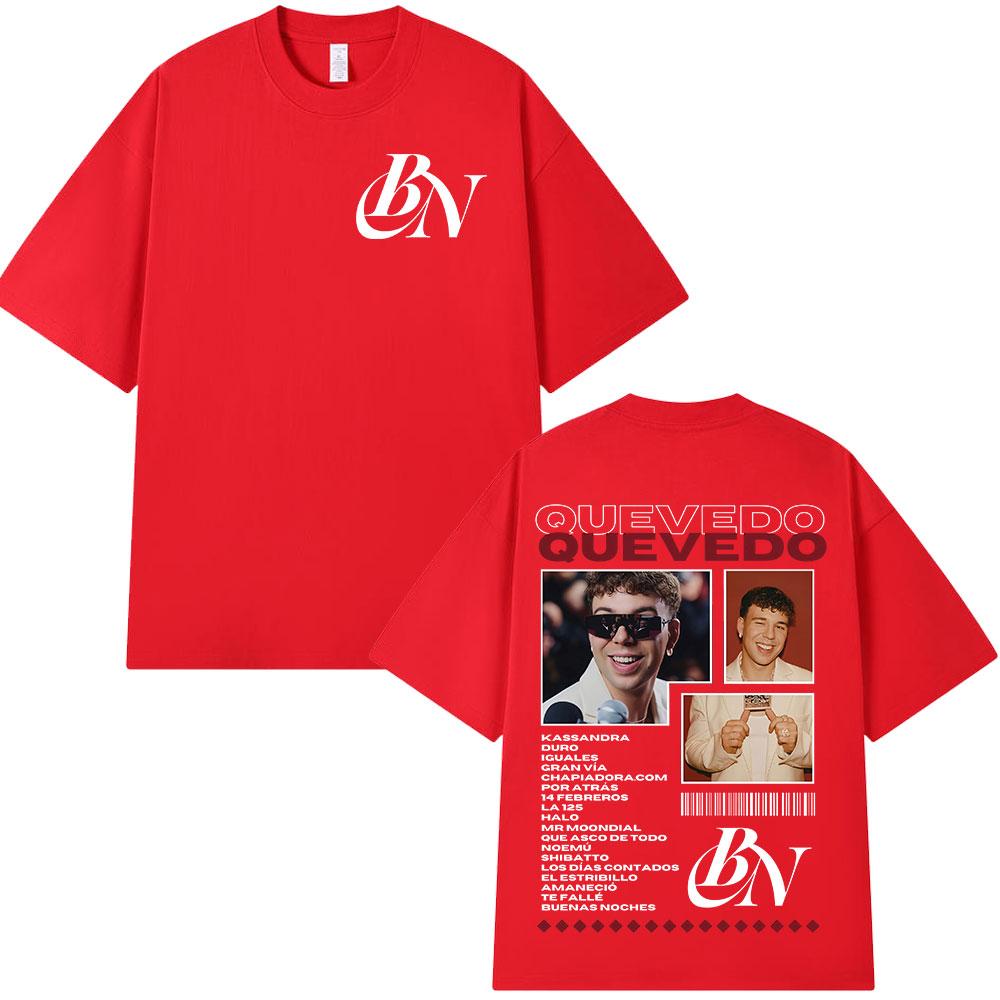 Rapper Quevedo Buenas Noches T Shirts Unisexs Unisex High Quality Fashion Tshirts Streetwear Short Sleeve Oversized Cotton Tshirt
