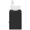 Wall Mounted Wash Basin Black 49.5 x 35 x 63 cm