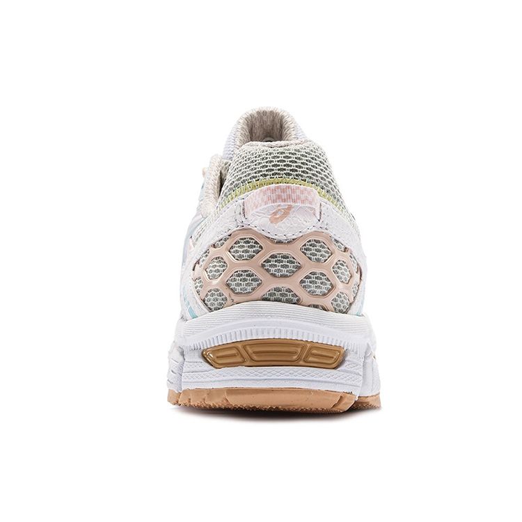 Asics Женские кроссовки Gel-Kahana 8 из сетчатой ткани, низкие, повседневные, для бега, белые, розовые, желтые, 1012A978-020