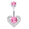 Любовь Сердце Форма Пупка Ногти Супер Флэш Циркон Красотки Сексуальное Кольцо Для Пирсинга Пупка Ногти
