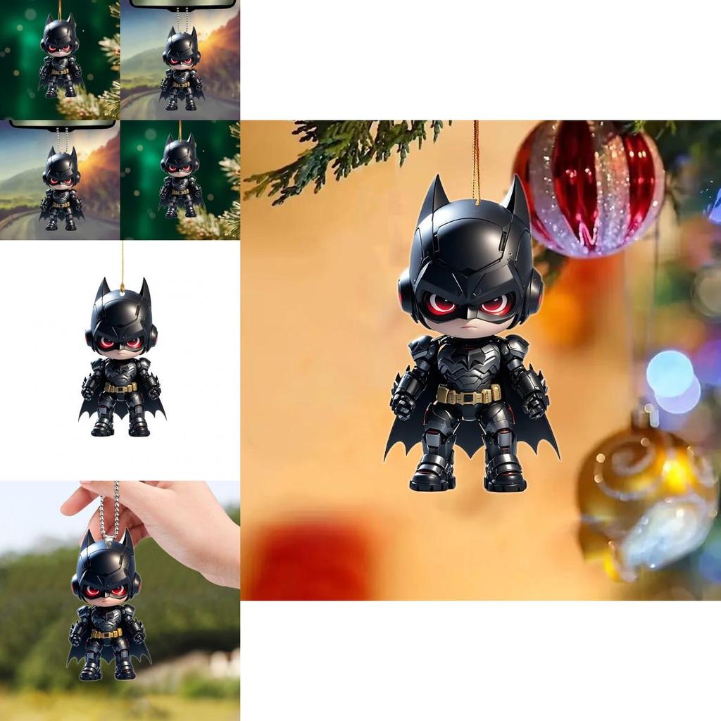 Милый мультяшный узор Бэтмена Акриловый кулон для декора интерьера автомобиля