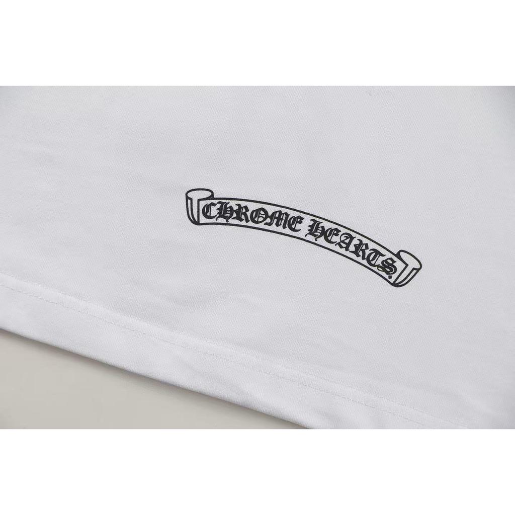W355 CHROME HEARTS 2025 Summer New High Quality Cotton Round Neck Loose Large Size Men's and Women's T-shirt Couple T-shirt