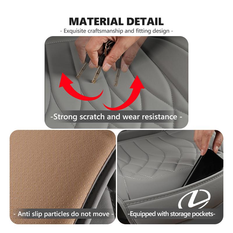For Lexus Leather Car Seat Cushion Breathable Headrest Seat Protect Mat Accessories UX250h RX450h RX300 GX470 CT200h RX400h AEU1