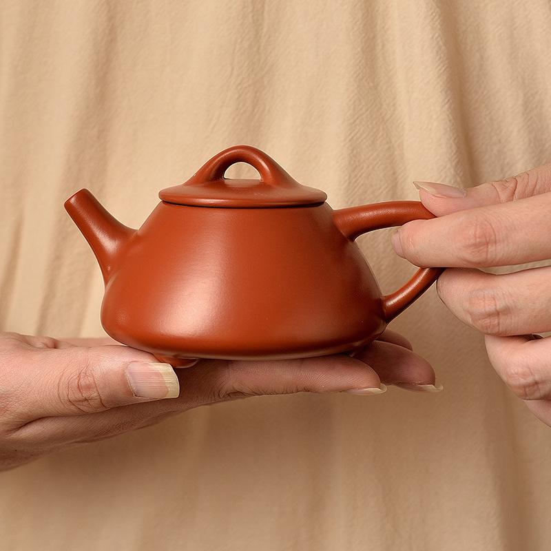 Чайник ручной работы, вытянутый вручную из киноварной глины, чайник из фиолетового песка Сиши, бамбуковый сустав, каменный ковш, набор для чая Кунг-фу