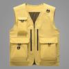 Men's Multi-Pocket Director Fishing Vest with Printed Logo