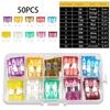 Transparent Cover for Added Safety 50PCS Car Fuses Assortment Kit 2A 35A