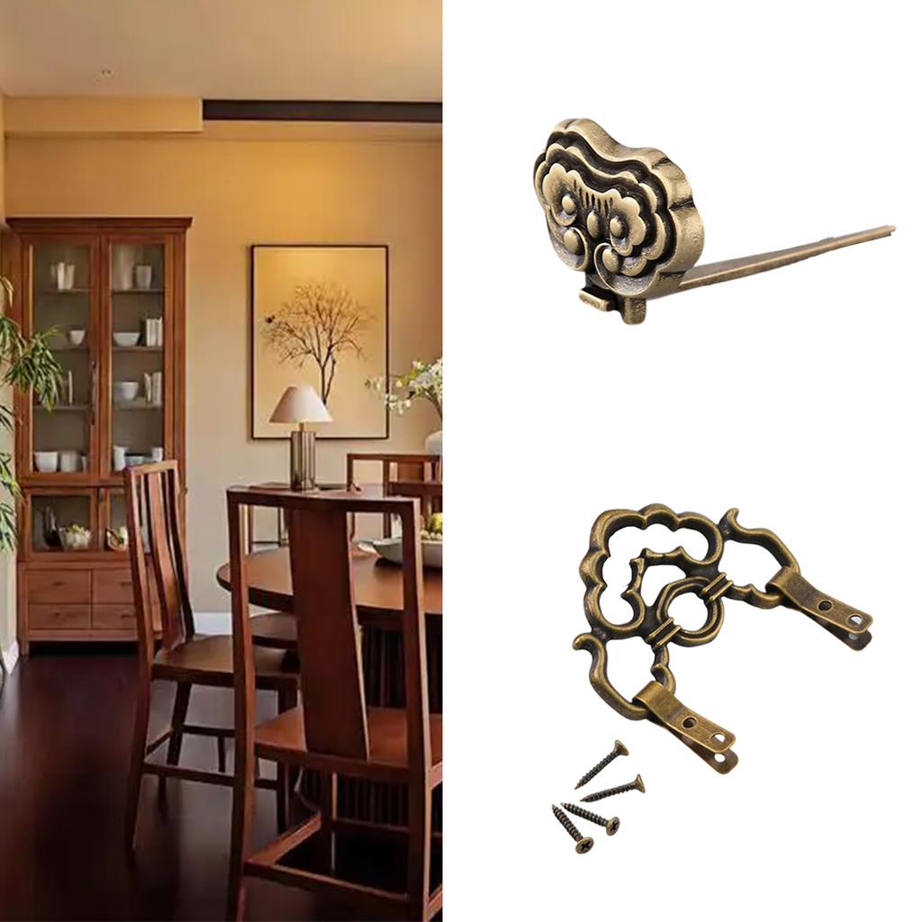 Antique Chinese Style Brass Hook for Mirrors and Frames Heavy Duty Copper Wall Hanger