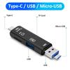Многофункциональный кард-ридер Type C MicroUSB USB 3.0 OTG для мобильного телефона, высокоскоростной 5-в-1 Type-C TF-ридер для ноутбука