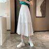 MOJTA Summer Women's High Waist Mid-length A-line Skirt Loose Plus Size Casual Skirt