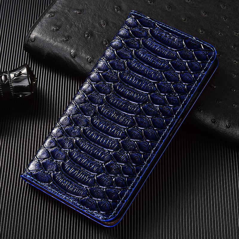Чехол-книжка из натуральной кожи питона для Xiaomi Poco X3 X4 X5 X6 X7 F5 F6 F7 M3 M4 M5 M5S M6 M7 Plus Pro Ultra Чехлы для телефона