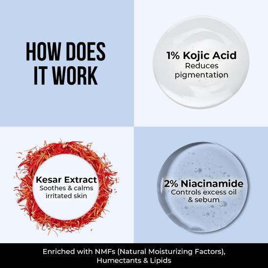 Доктор. Увлажняющий крем Sheth's Kesar & Kojic Acid | Для нормальной и комбинированной кожи | Уменьшает пигментацию | Нелипкий | Унисекс | 100 г