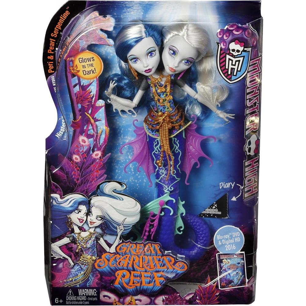 Mattel [Школа Монстров] Школа Монстров Большая Акулья Рифовая Пери   Жемчужная Змеиная Кукла Dhb47 [Параллельный Импортный Продукт]