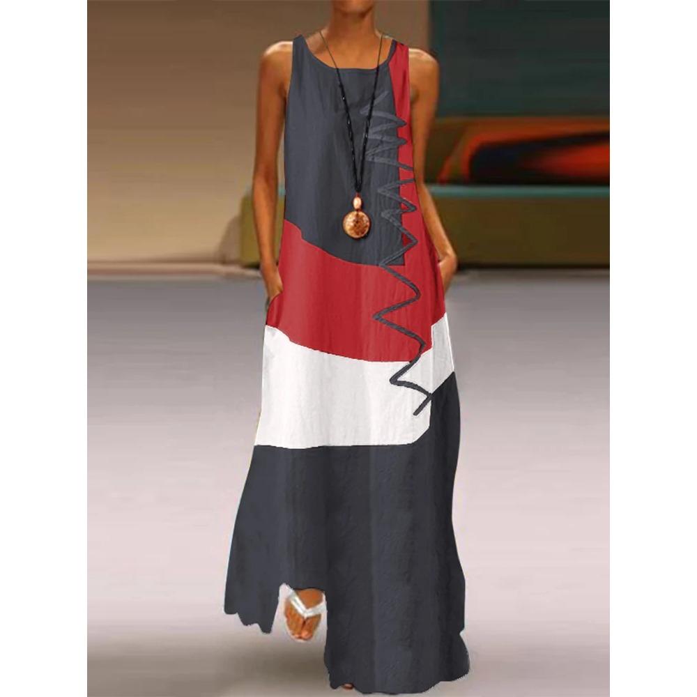 Женский лоскутный сарафан летнее макси платье кафтан повседневная туника Vestido женский халат