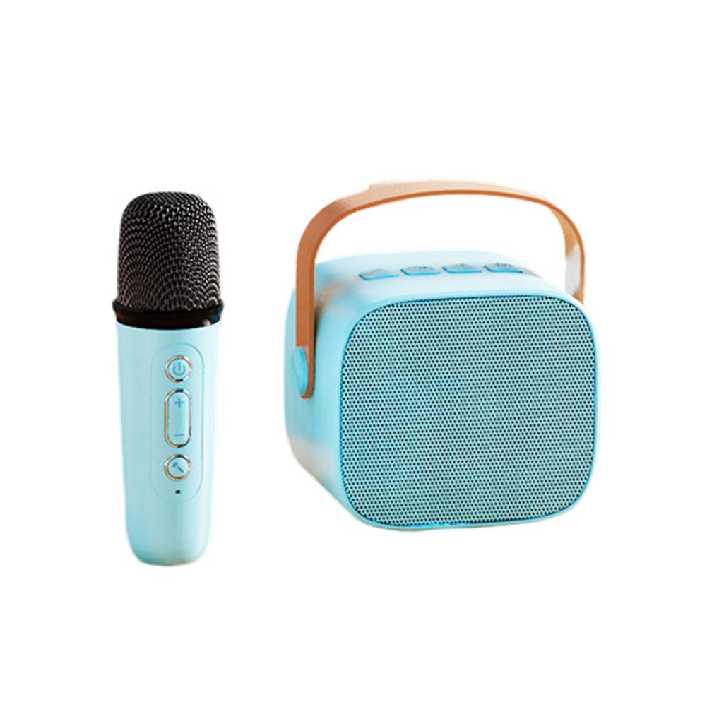 Мини Караоке Машина с Набором Микрофонов Портативная Беспроводная Колонка для Детей Подростков Дома Семейных Вечеринок Мероприятий на Открытом Воздухе