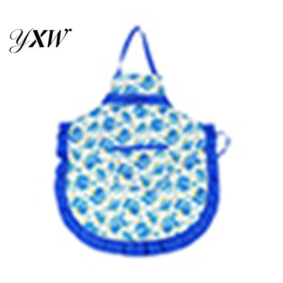 Женщины Bib Цветочный принт Bowknot Кухня Ресторан Кулинария Карманное платье Фартук