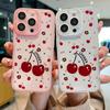 Милый вишневый принт прозрачный силиконовый чехол для iPhone 16 Pro Max 15 Plus 14 Pro 13 12 11 мягкий прозрачный противоударный защитный чехол для объектива телефона