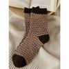Winter Fashion Special Ethnic Style Thick Woolen Socks Retro Thickened Warm Rabbit Wool Socks for Women Polka Dot Ethnic Style Cashmere Socks