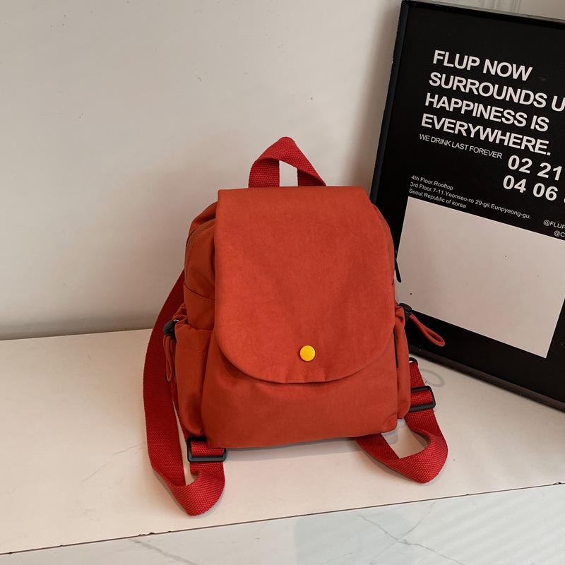 2025 осень новый холщовый рюкзак женский рюкзак для отдыха легкий большой вместимости сумка с клапаном для путешествий студенческий школьный рюкзак