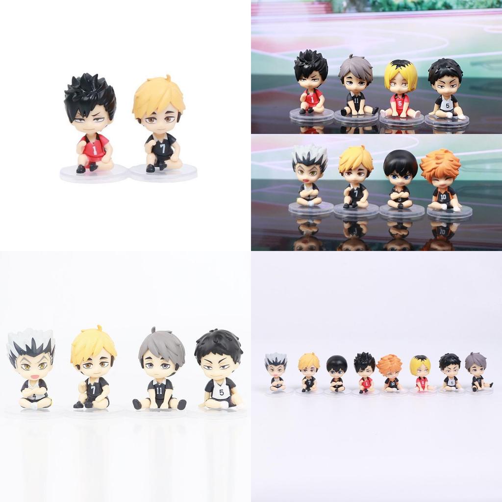 Engaging Sitting Volleyball Boy Figurines From Haikyuu Showcasing Taketora Kageyama Perfect For Display