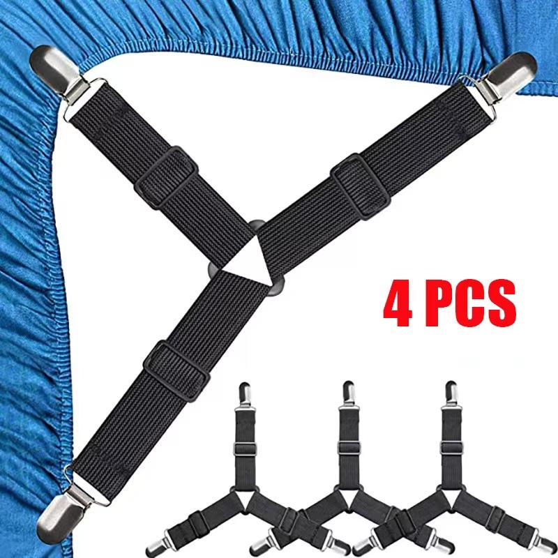 Adjustable Elastic Suspenders Gripper Bed Sheet Belt Fixator Sofa Covers Holder Blanket Mattress Straps Clip
