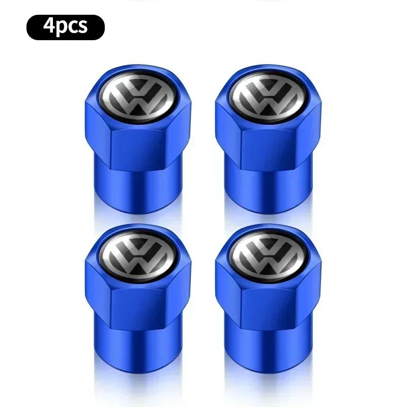 VW 4pcs Car Tire Valve caps Emblem metal Cap Case For for VW Volkswagen Golf Polo Passat Touran accessories Car Styling