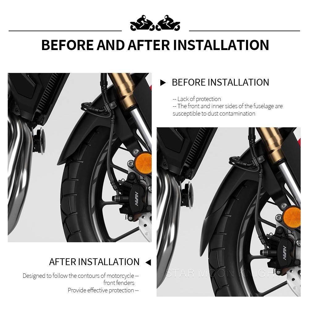 For Honda CB 500 X CB500X 2022 2023 - Motorcycle Accessories Front Fender Mudguard Extender