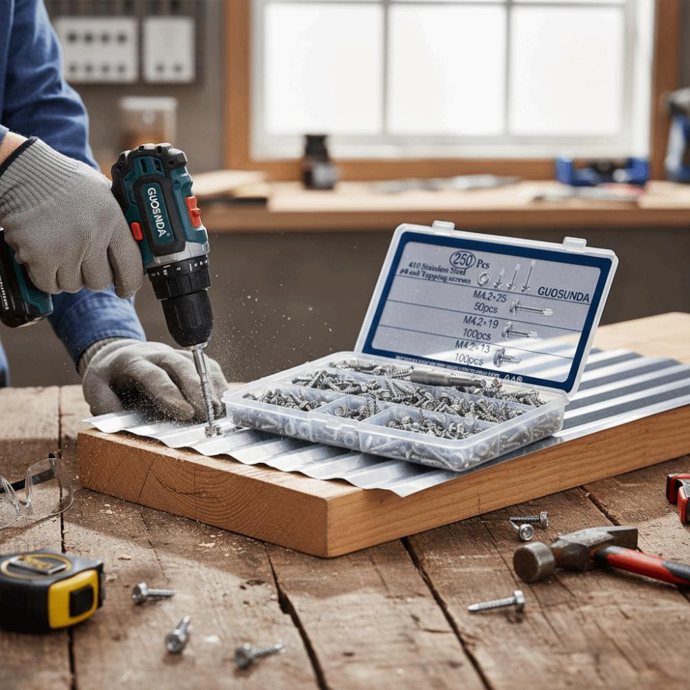 Саморезы с большой круглой головкой M4.2 для листового металла с пазом Строительные