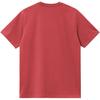 Carhartt WIP FW24 Футболка с логотипом, круглый вырез, свободный крой, короткий рукав, мужские топы, красный I029956-002-XX