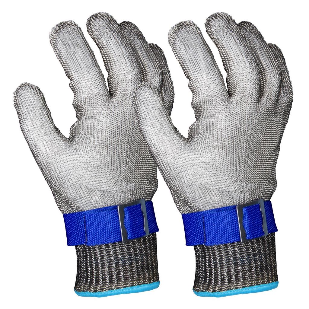 Popular 316 Stainless Steel Safety Anti-Cut Work Gloves Metal Iron Butcher Cut Resistant Hands Protection Gloves
