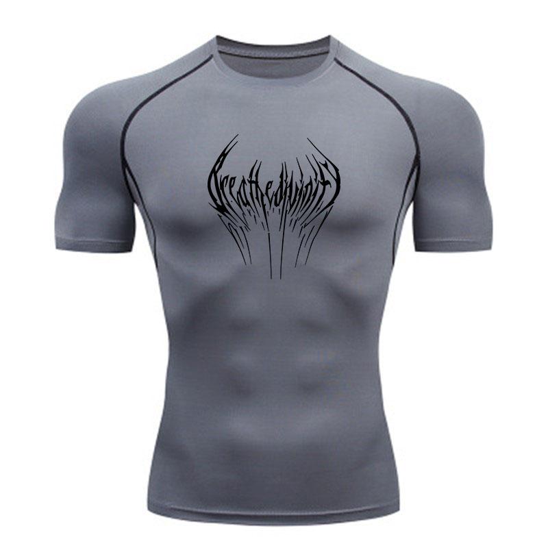 Men's Compression Quick Dry Athletic T-Shirt, Stylish Thorn