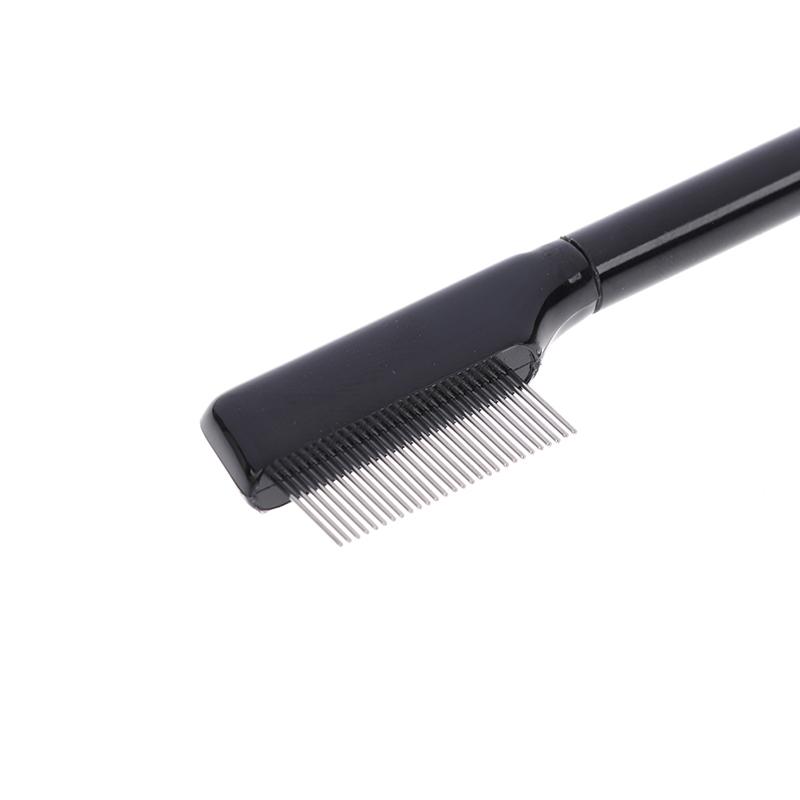 Расческа для ресниц с густой стальной иглой, портативная расческа для ресниц, одинарная щеточка для бровей